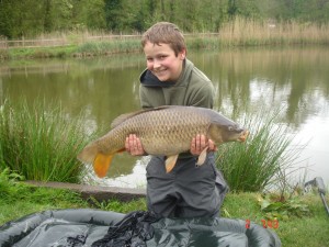 A Grove lake common at 18lb 5oz and a personal best for junior carper!