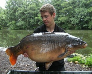 A cracking pic of a 33lb 12oz mirror caught by B germaine from the shallows in Broadwing