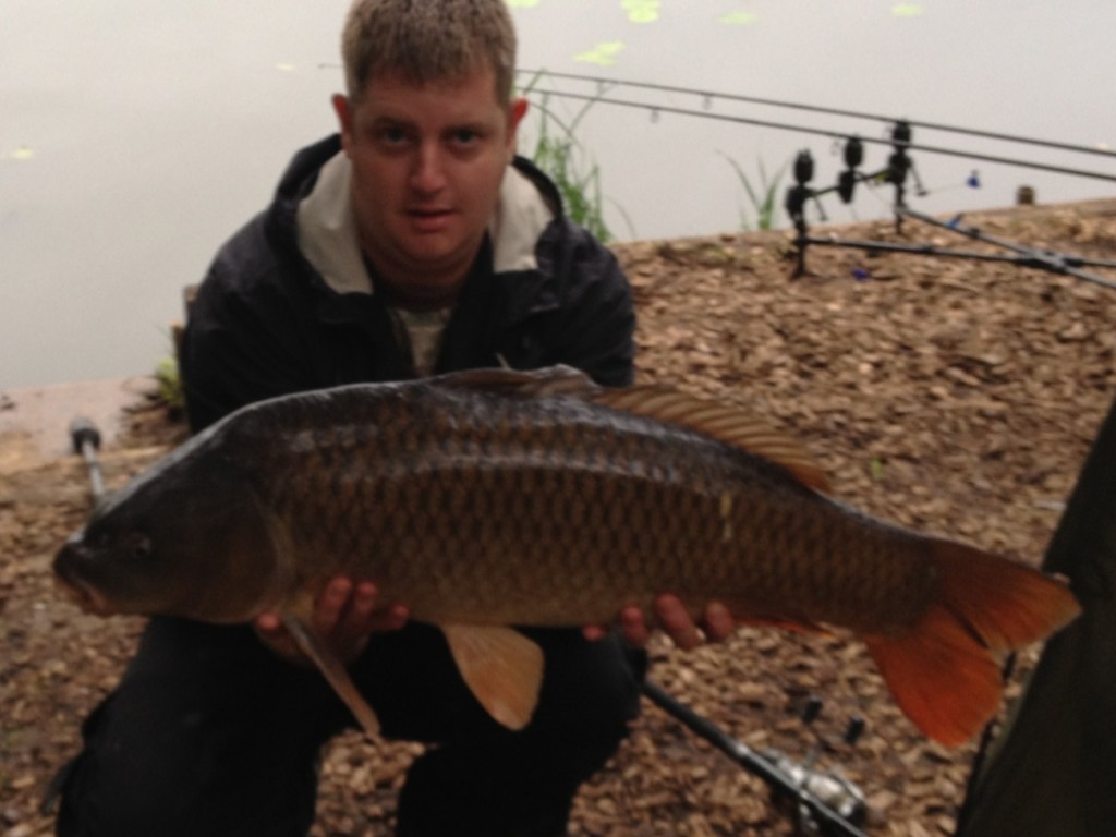 A hard fighting 22lb 8 oz common from heron for Colin Howes