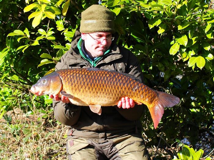A lovely looking 19lb common caught by Norfolk Bob on Heron on that bitterly cold weekend