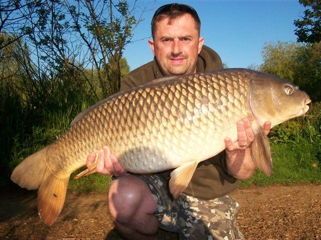 Craig Soames with a 23lb 10oz common from Heron