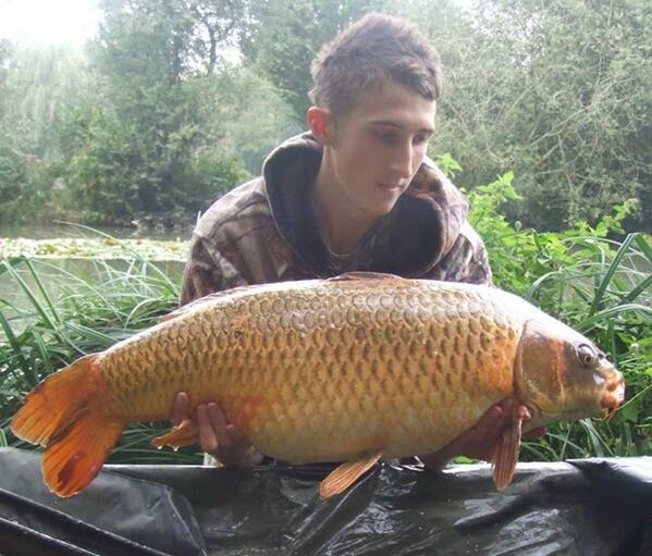 Julian Edwards with a 23lb 4oz ghosty from Heron lake
