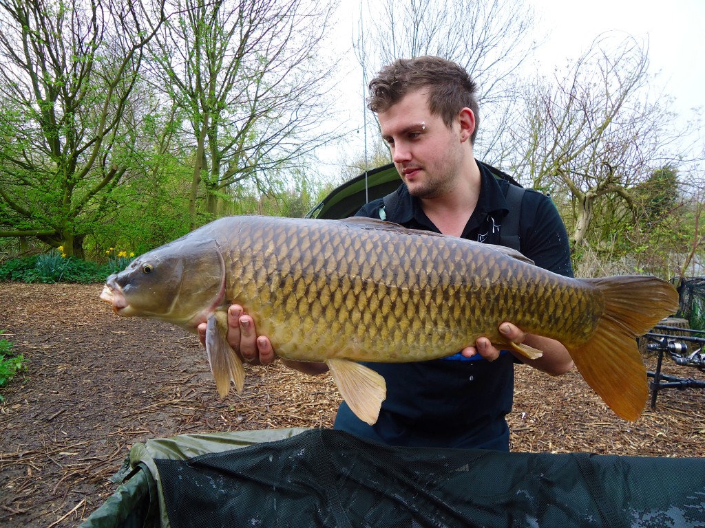 Aaron Bloomfield with a 25lb common from Heron lake