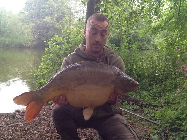 Carl McKail with a 22lb 2oz stockie from Broadwing